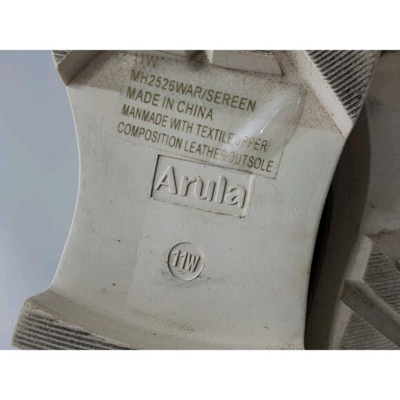 Arula White Boots Sz11W Leather Outsole, A Little Dirty Outside But Clean Inside - Picture 11 of 11